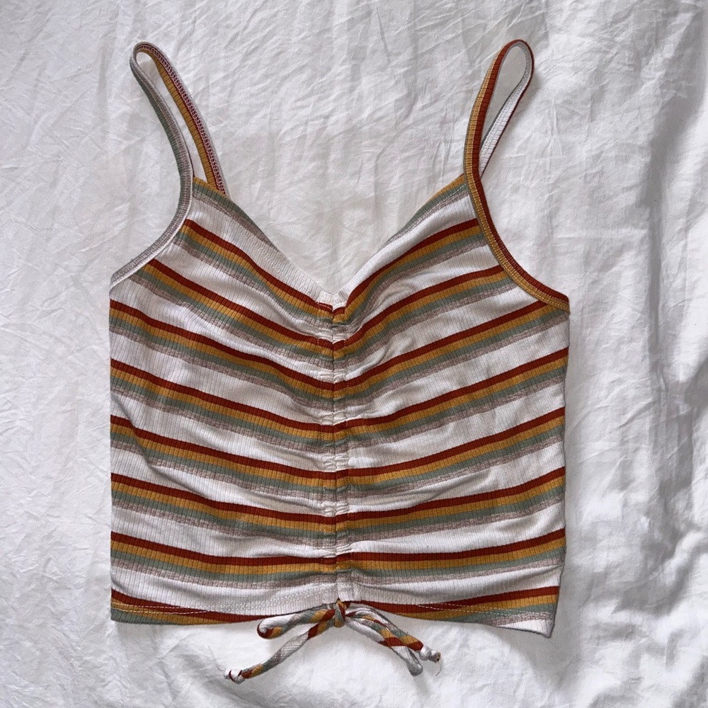 Tilly’s Cinched Striped Crop Top